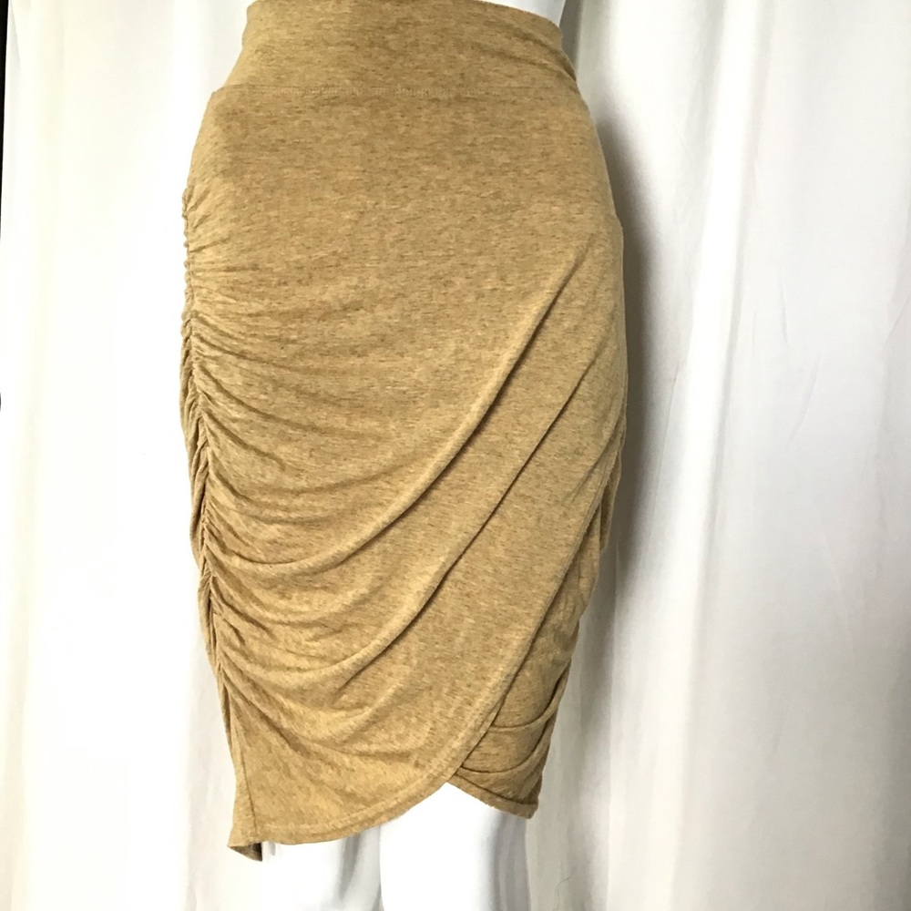 Hard tail Rouched Shirred Tulip Pencil Skirt